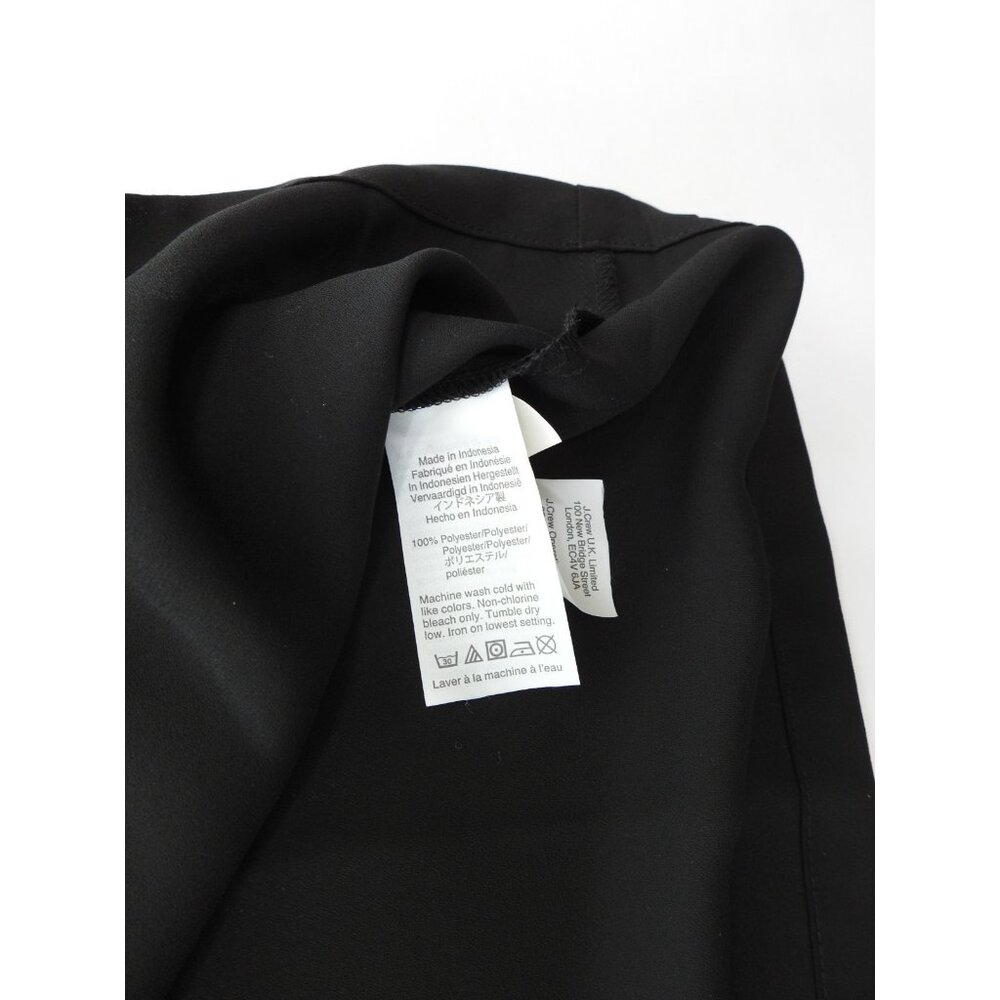 J Crew Black Sheer Lightweight Sleeveless Ruffle Trim Blouse Size 14 BusinessCas - Picture 7 of 11